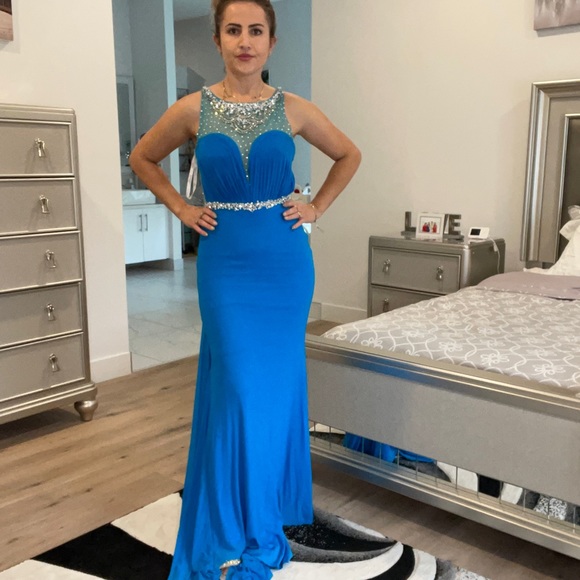 Tiffany Rhinestone Mermaid Dress - Picture 11 of 12